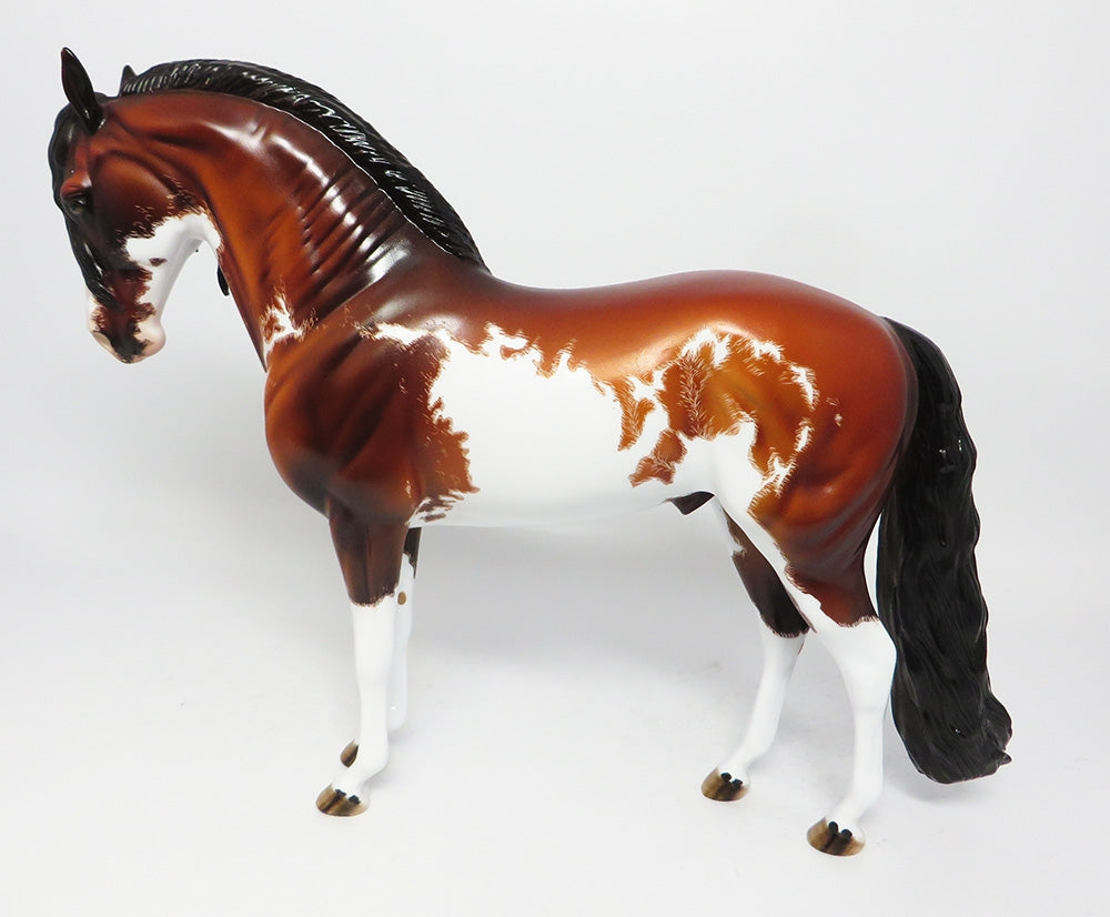 MURRIETA-OOAK BAY ETCHED PINTO ANDALUSIAN MODEL HORSE 8/2/17