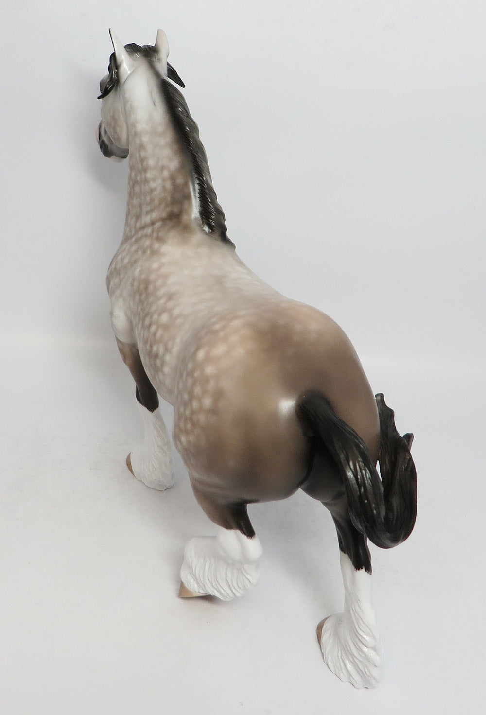 COOL STRUTTIN-OOAK STAR DAPPLE ROSE GREY TROTTING DRAFTER MODEL HORSE BY SHERYL LEISURE 3/12/18