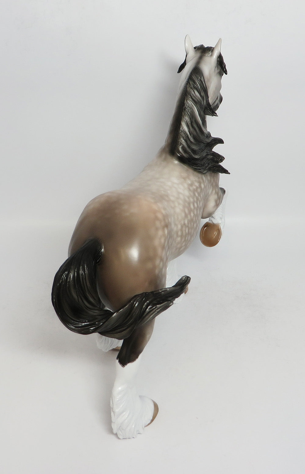 COOL STRUTTIN-OOAK STAR DAPPLE ROSE GREY TROTTING DRAFTER MODEL HORSE BY SHERYL LEISURE 3/12/18