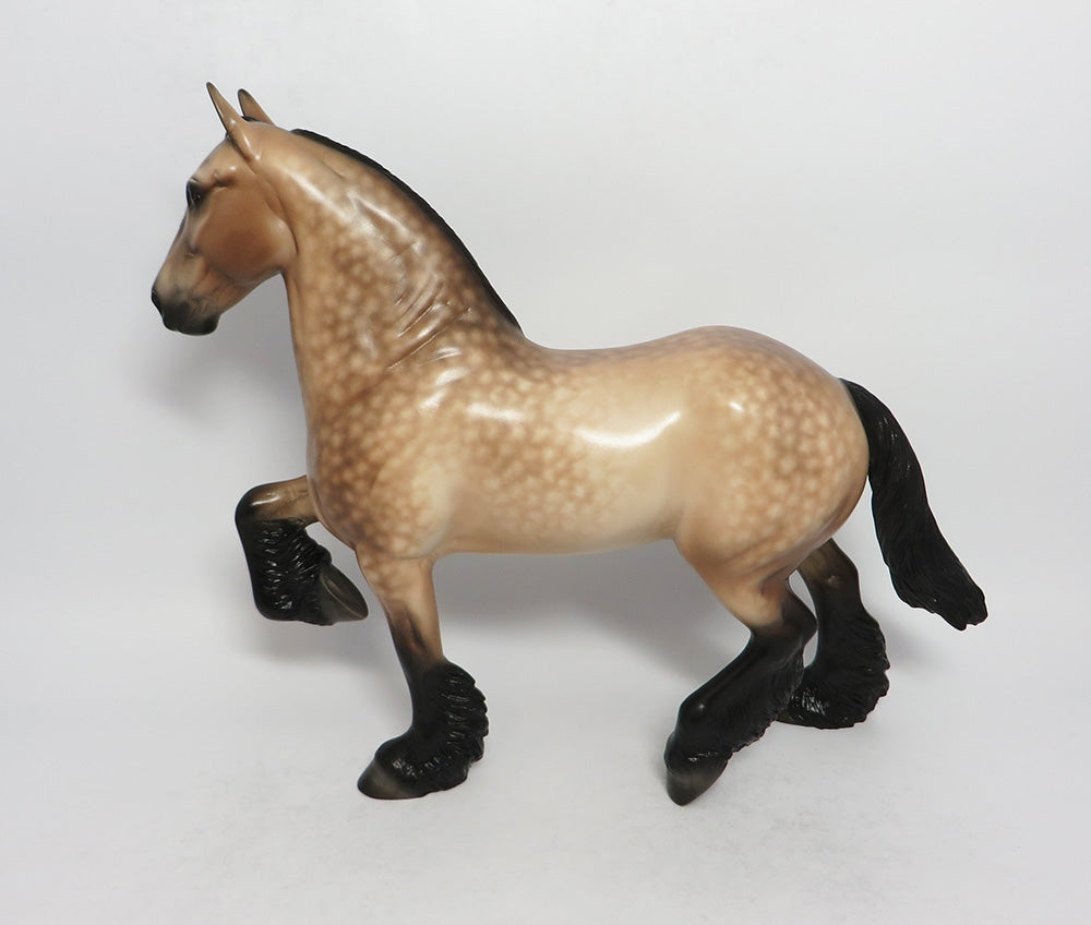 TAKE FIVE STAR DAPPLE SOOTY BUCKSKIN TROTTING DRAFTER BY SHERYL LEISURE 3/12/18