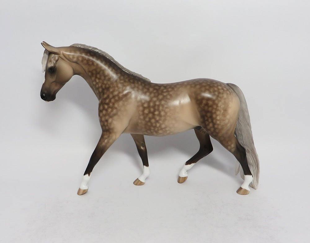 PLAYFUL FLUTE-OOAK SILVER DAPPLE PONY BY SHERYL LEISURE 3/12/18