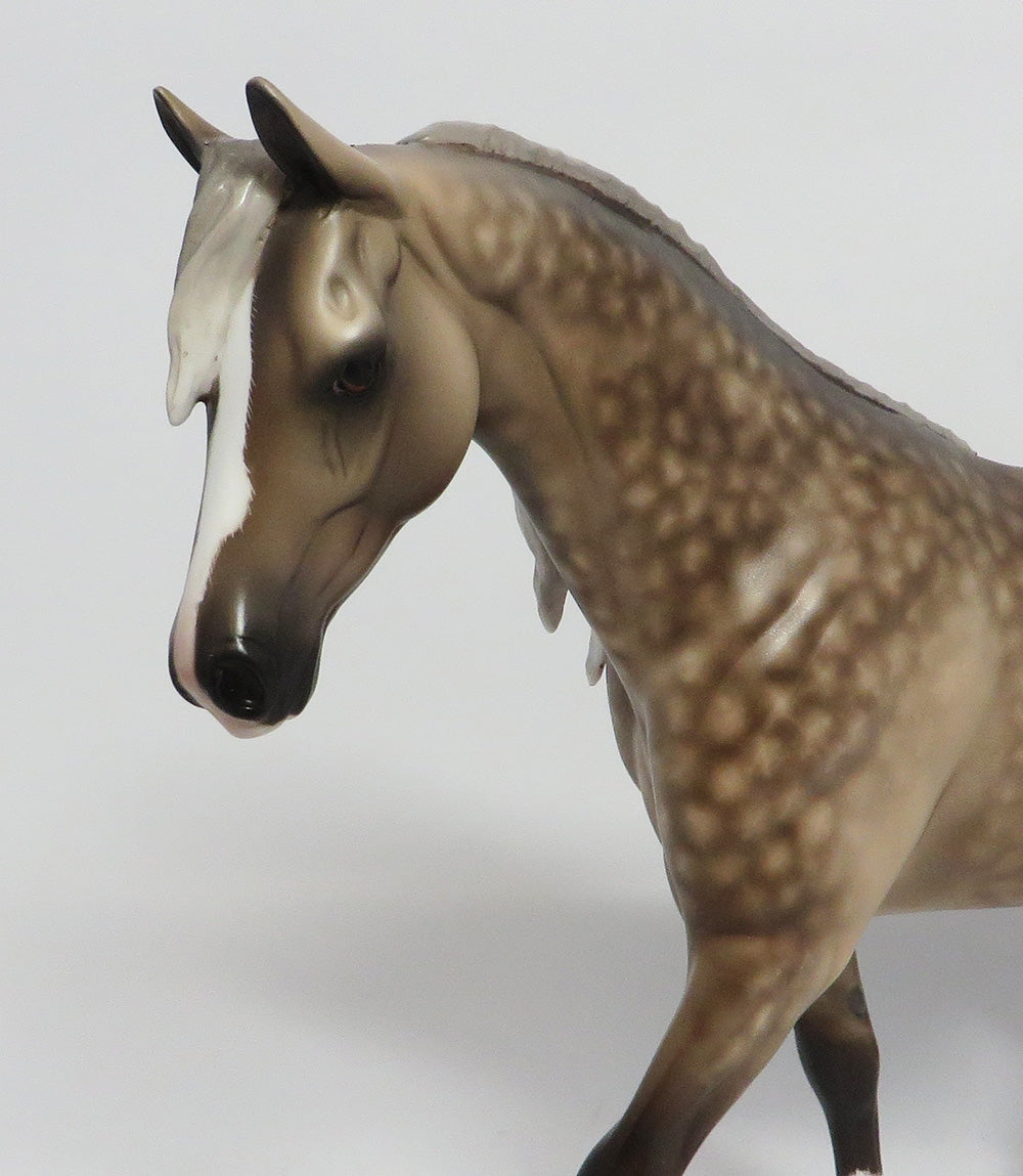 PLAYFUL FLUTE-OOAK SILVER DAPPLE PONY BY SHERYL LEISURE 3/12/18