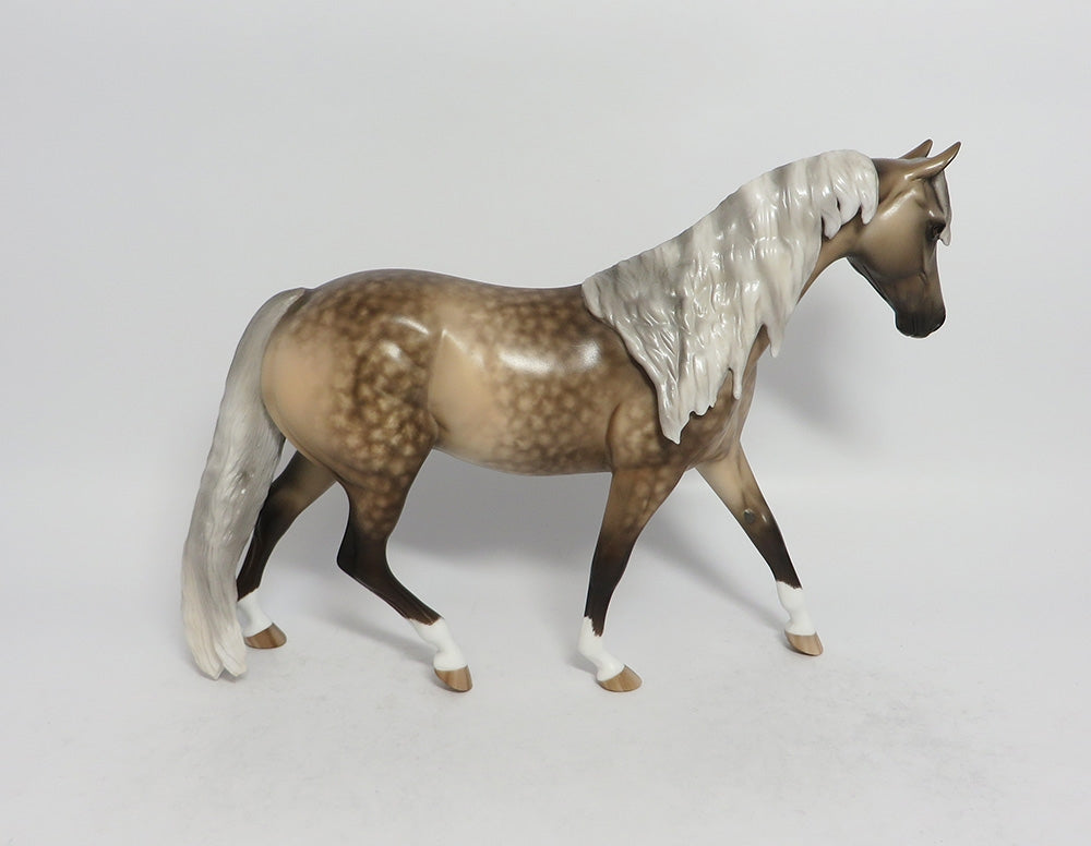 PLAYFUL FLUTE-OOAK SILVER DAPPLE PONY BY SHERYL LEISURE 3/12/18