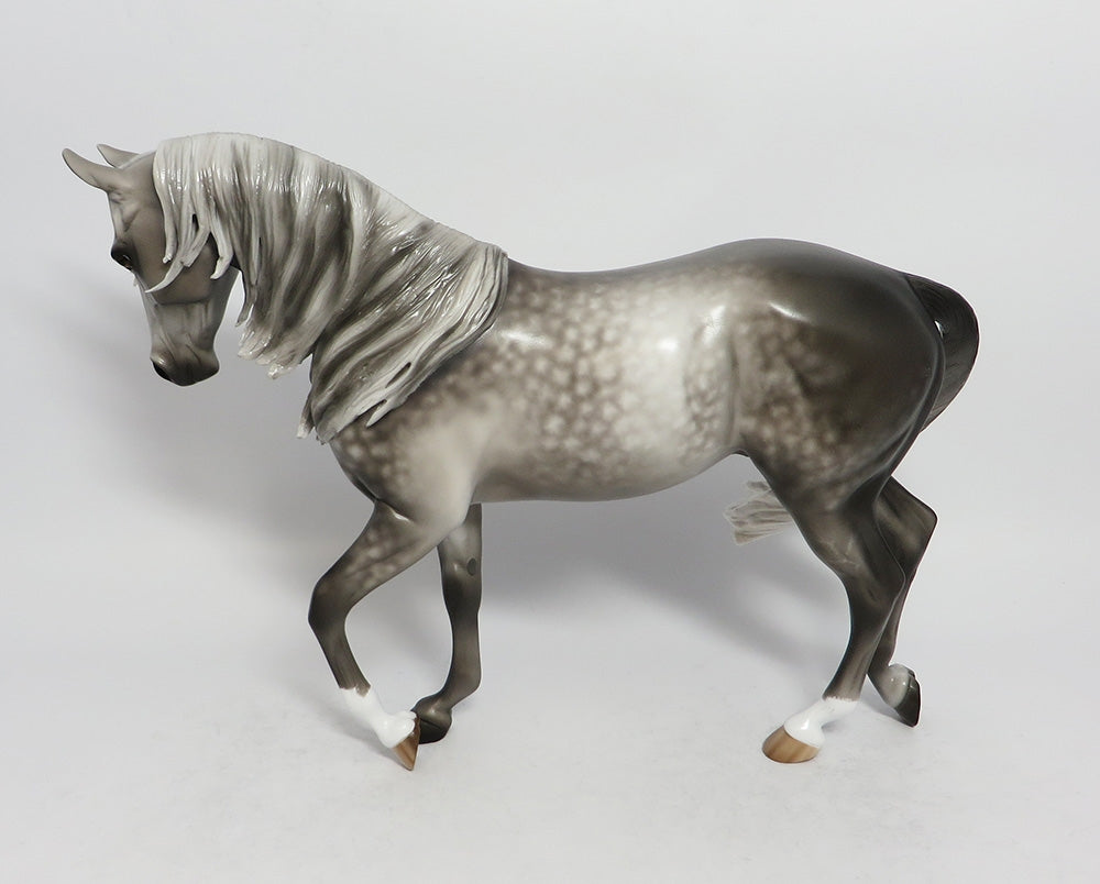 BLUE TRAIN-OOAK STAR DAPPLE THOROUGHBRED MODEL HORSE BY SHERYL LEISURE 3/12/18