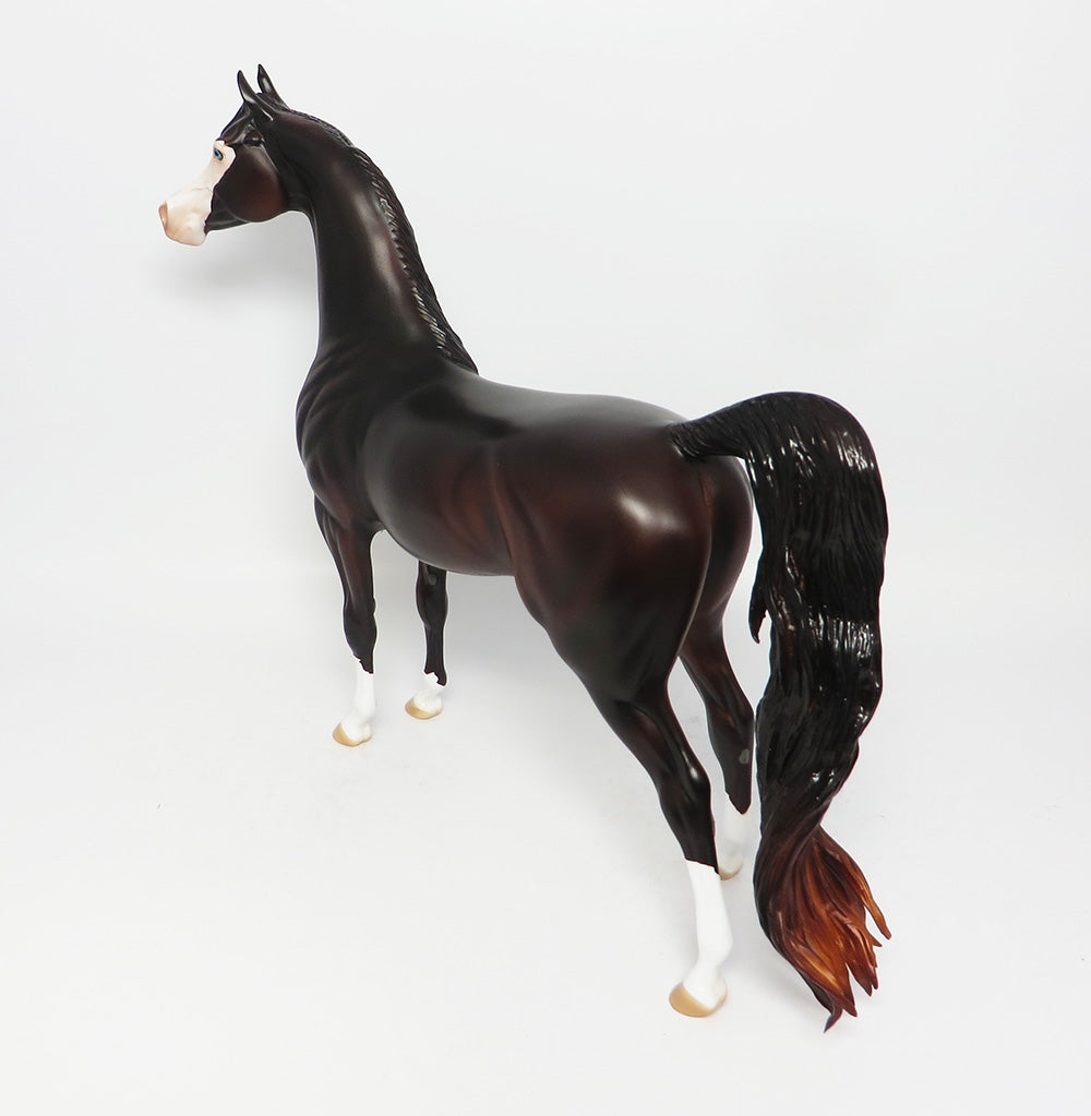 I&#39;LL BE FINE-OOAK DARK CHESTNUT ARABIAN MODEL HORSE 8/2/17