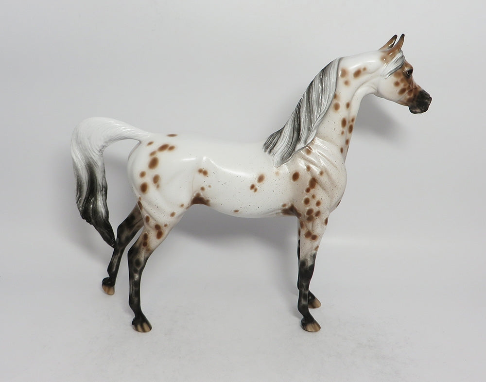 ROUND MIDNIGHT-OOAK APPALOOSA ARABIAN MODEL HORSE SHERYL LEISURE 3/12/18
