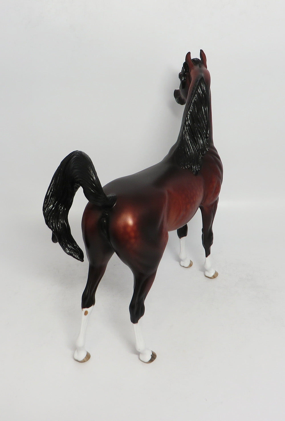 AFRODISHA-OOAK STAR DAPPLE BAY ARABIAN MODEL HORSE BY SHERYL LEISURE 3/12/18