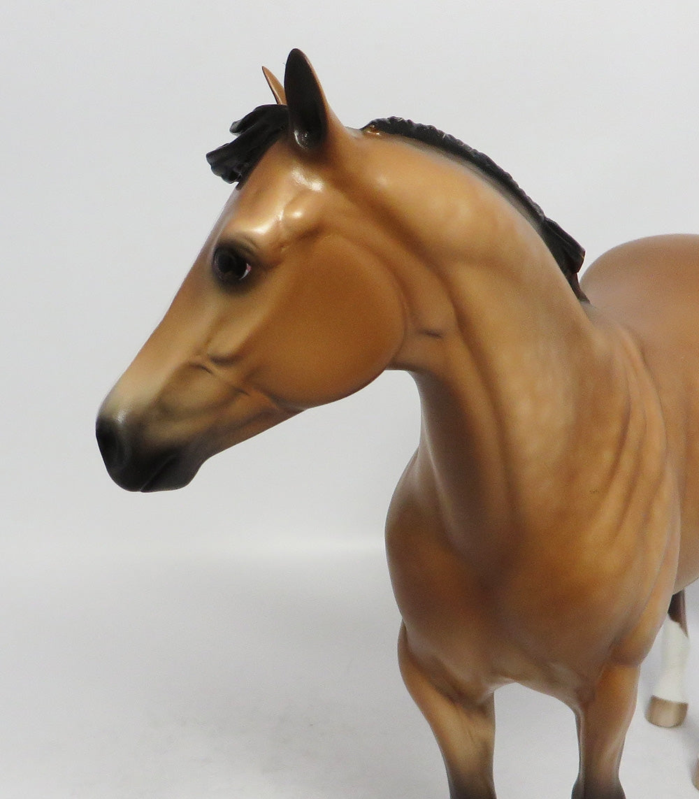 SUMMERTIME-OOAK STAR DAPPLE BUCKSKIN ISH MODEL HORSE  BY SHERYL LEISURE 3/12/18