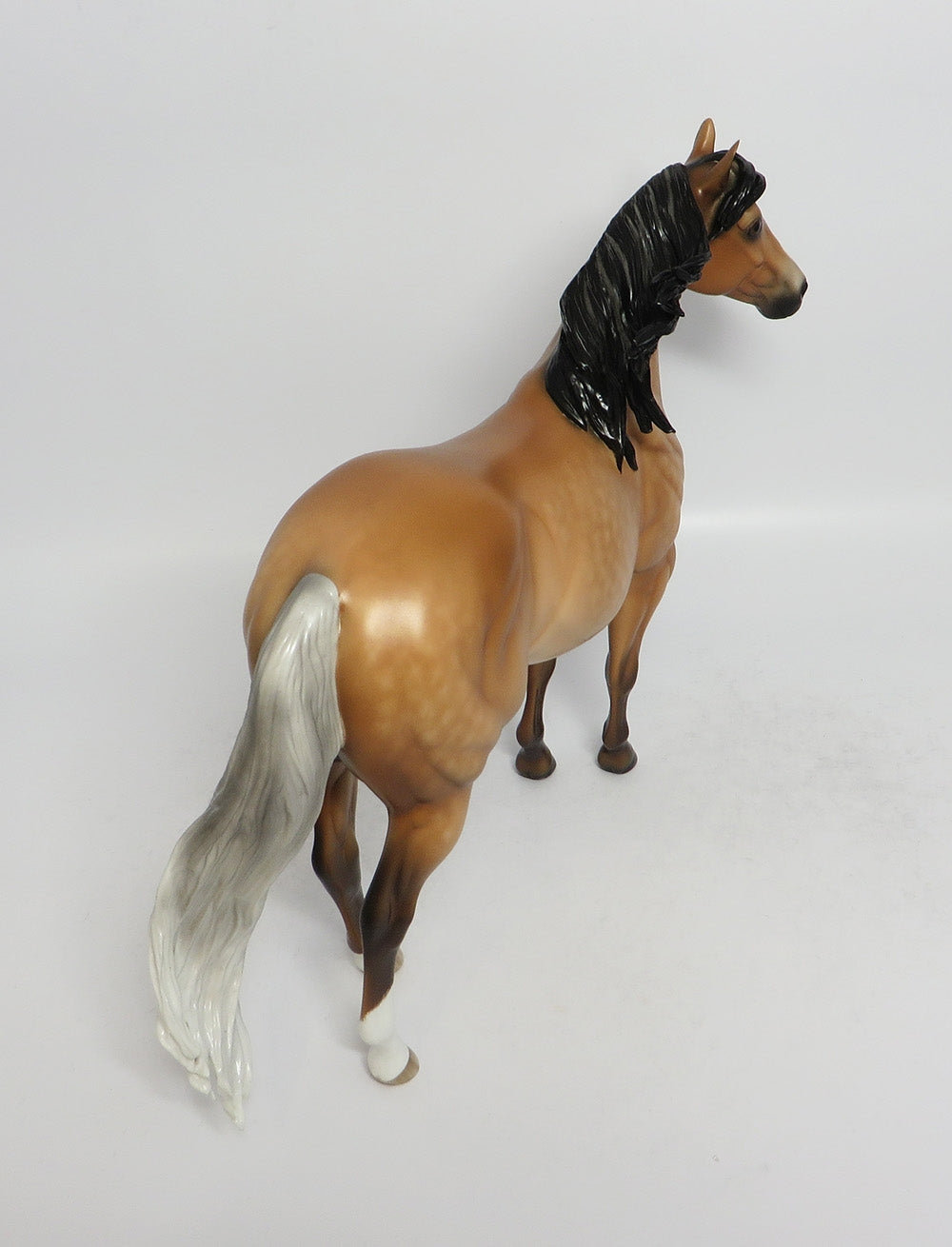 SUMMERTIME-OOAK STAR DAPPLE BUCKSKIN ISH MODEL HORSE  BY SHERYL LEISURE 3/12/18