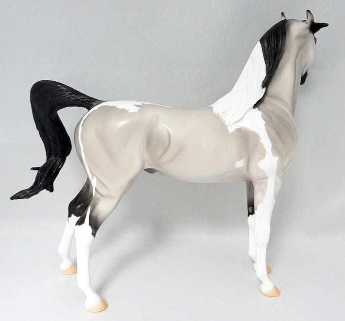 THELOCACTUS-LE-5 GREY AND WHITE PAINT ARABIAN MODEL HORSE 9/22