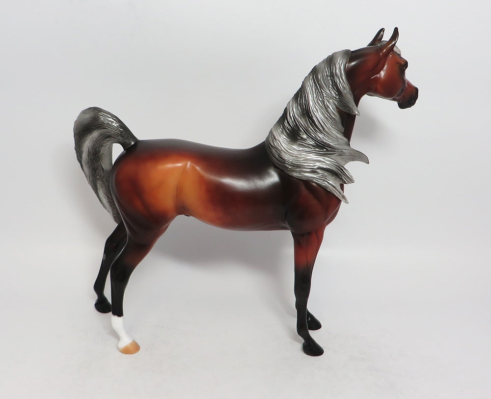FIREBUSH-LE-8 SILVER BAY ARABIAN MODEL HORSE BY AUDREY DIXON 3/12/18