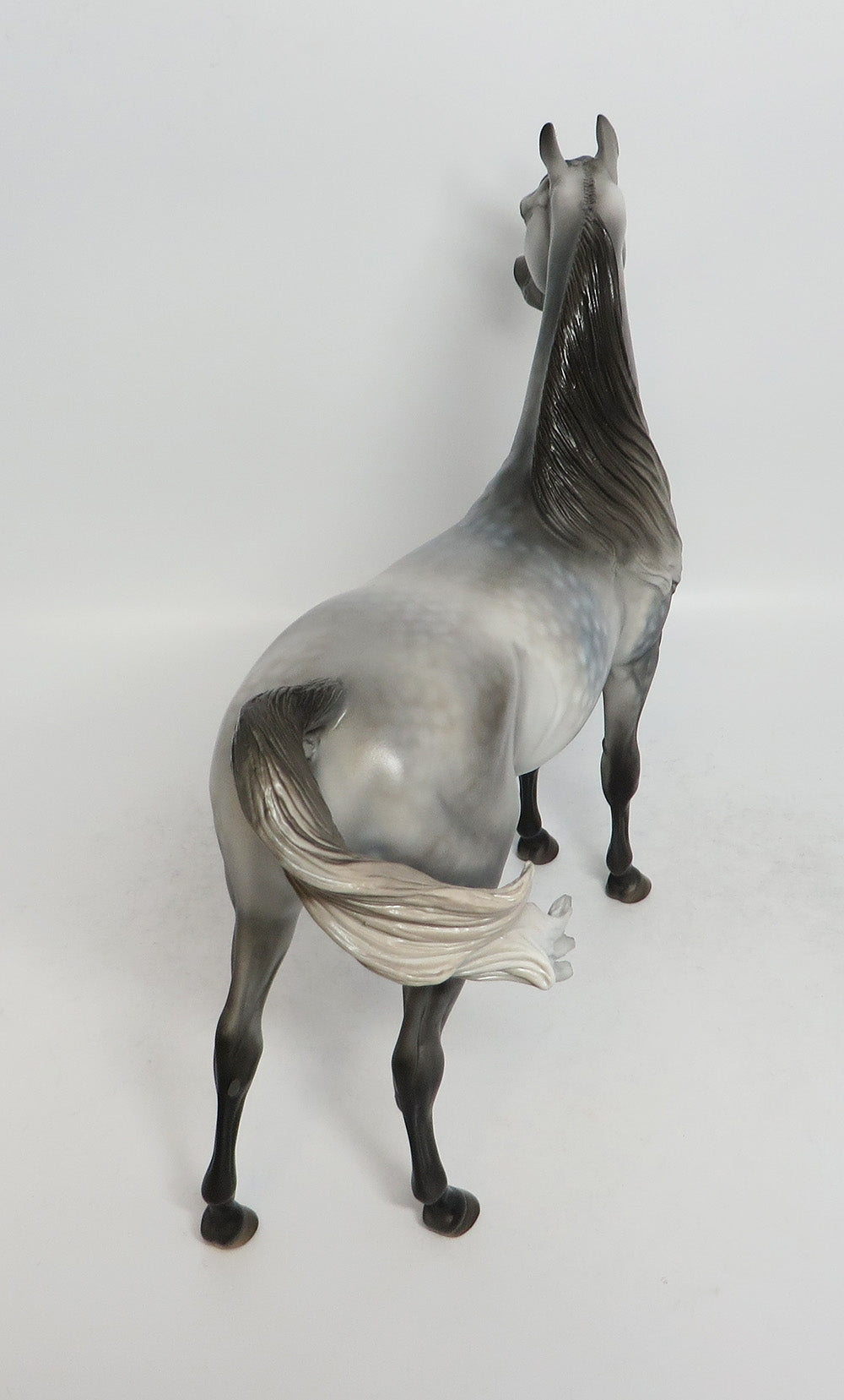 NO MISTAKE-OOAK DAPPLE GREY ARABIAN MODEL HORSE BY DAWN QUICK 3/16/18