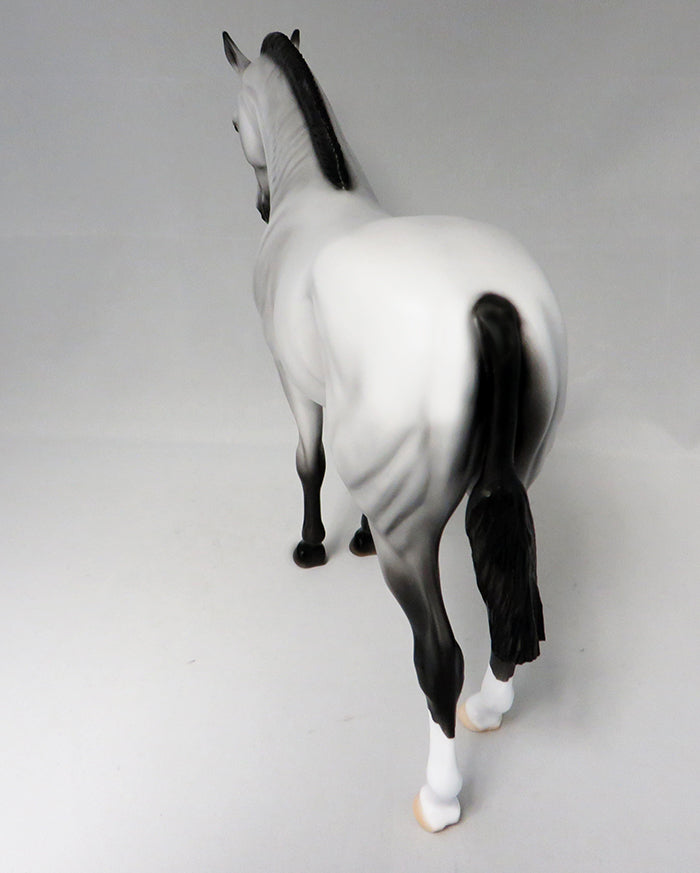 CRIME &amp; PUNISHMENT-OOAK GREY W/ BLACK POINTS ANDALUSIAN MODEL HORSE 9/21