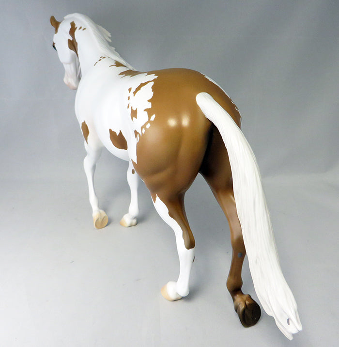SHADES OF GOLD-OOAK PALOMINO AND WHITE THOROUGHBRED MODEL HORSE 9/22