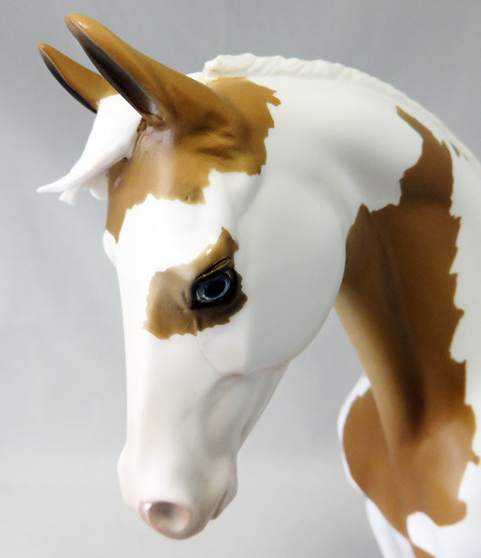 SHADES OF GOLD-OOAK PALOMINO AND WHITE THOROUGHBRED MODEL HORSE 9/22