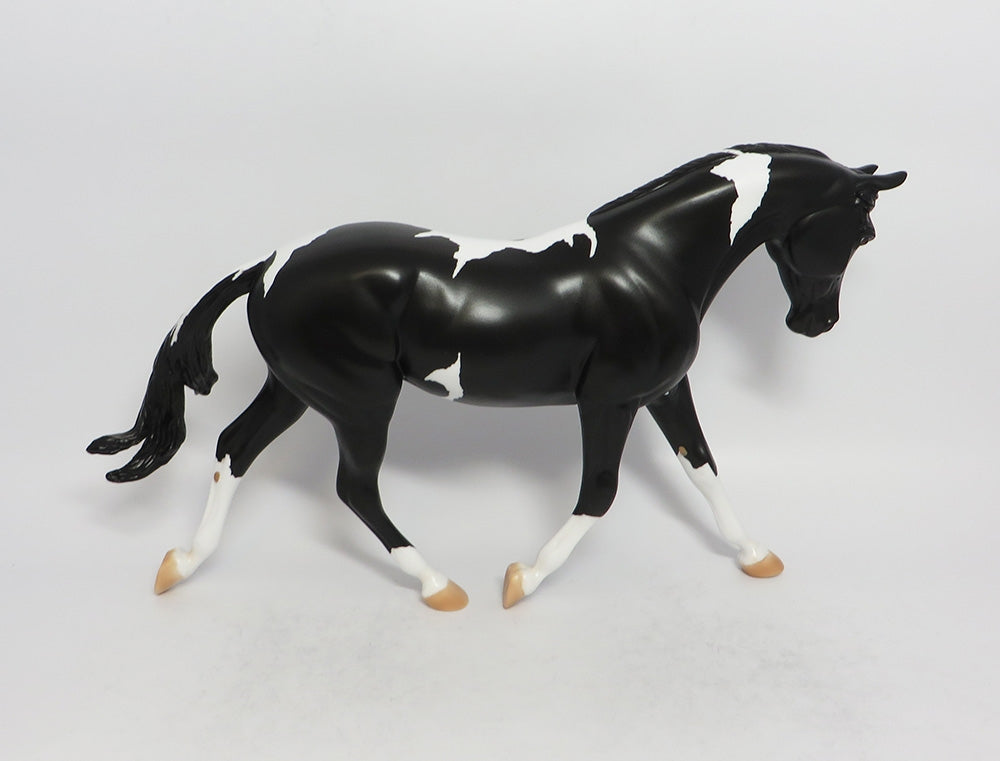 TESLA-OOAK BLACK PINTO PALOUSE MODEL HORSE 3/16/18
