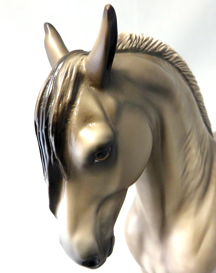 KAHLUA-N-CREME-DARK MOUSEY DUN ANDALUSIAN MODEL HORSE BY SHERYL LEISURE 9/22