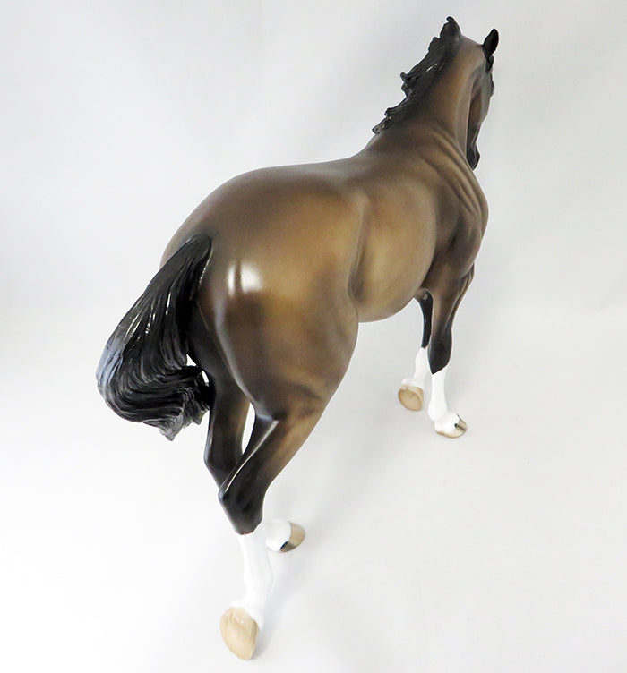 NOT WITHOUT COFFEE-OOAK BUCKSKIN THOROUGHBRED MODEL HORSE BY SHERYL LEISURE 9/23
