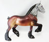 FIFTH GEAR-OOAK BAY STEAM PUNK TROTTING DRAFTER MODEL HORSE BY DAWN QUICK 9/22