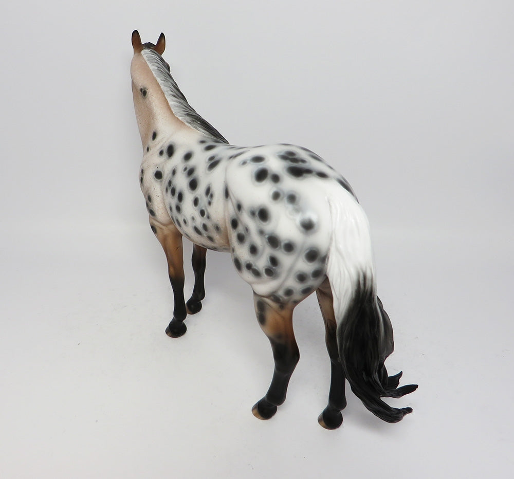 LOVE BRIGADE-OOAK BAY SEMI LEOPARD APPALOOSA ISH MODEL HORSE BY SHERYL LEISURE 08/11/17