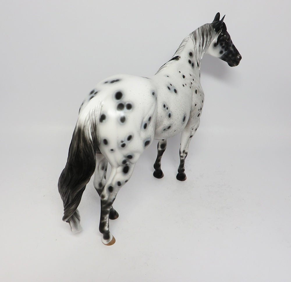 PEACE BE WITH US-OOAK BLACK SEMI LEOPARD APPALOOSA ISH MODEL HORSE BY SHERYL LEISURE 08/11/17