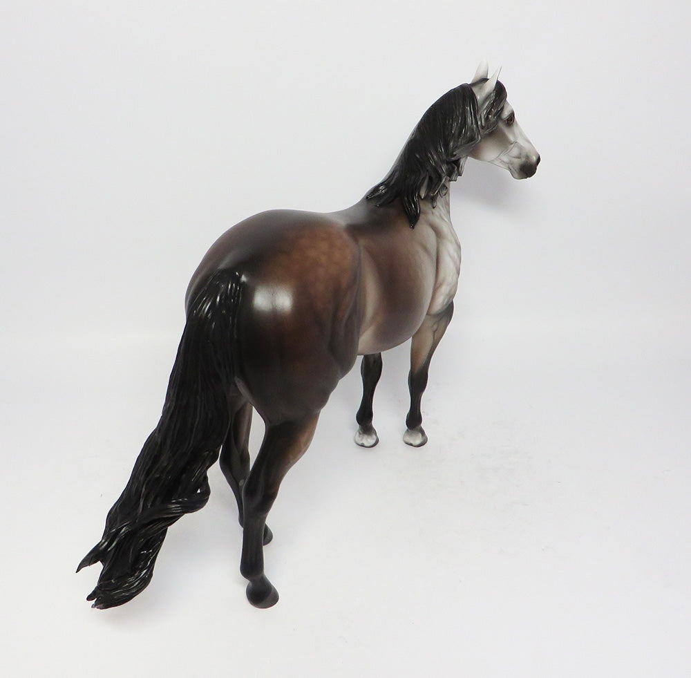 STORM ELEMENTAL-OOAK BAY GOING GREY ISH MODEL HORSE BY SHERYL LEISURE 08/11/17