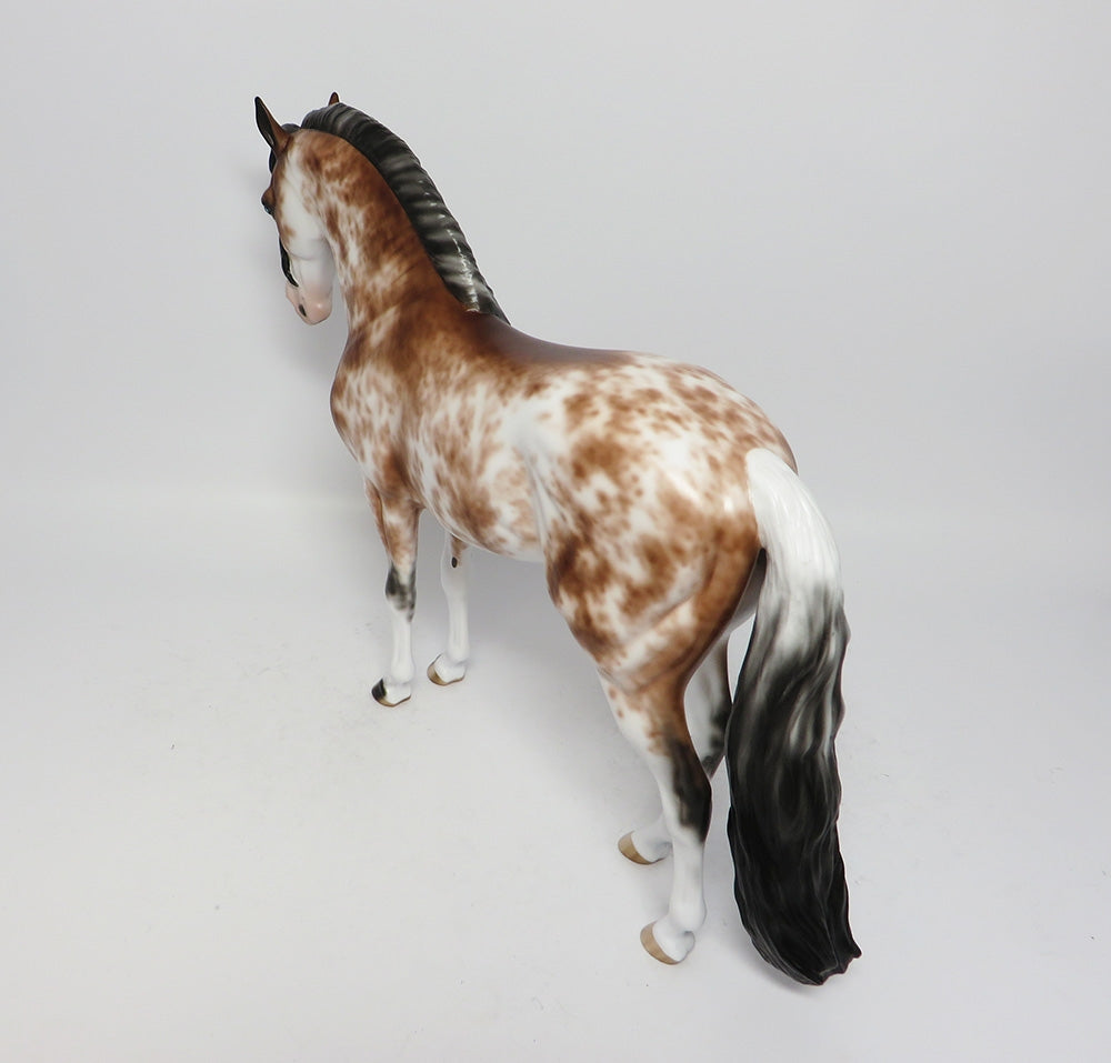 ARGENT CHARGER-OOAK BAY SABINO ANDALUSIAN MODEL HORSE BY SHERYL LEISURE 08/11/17