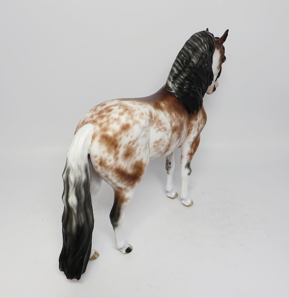 ARGENT CHARGER-OOAK BAY SABINO ANDALUSIAN MODEL HORSE BY SHERYL LEISURE 08/11/17