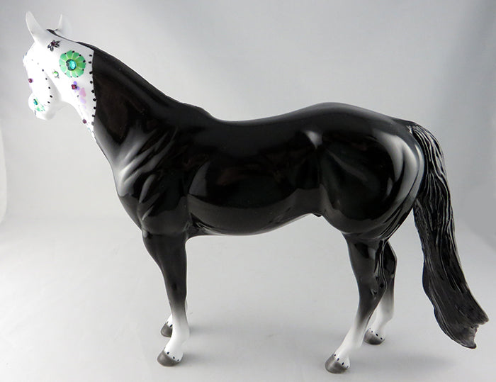 NOIR-OOAK BLACK SUGAR SKULL ISH MODEL HORSE DAWN QUICK  9/22