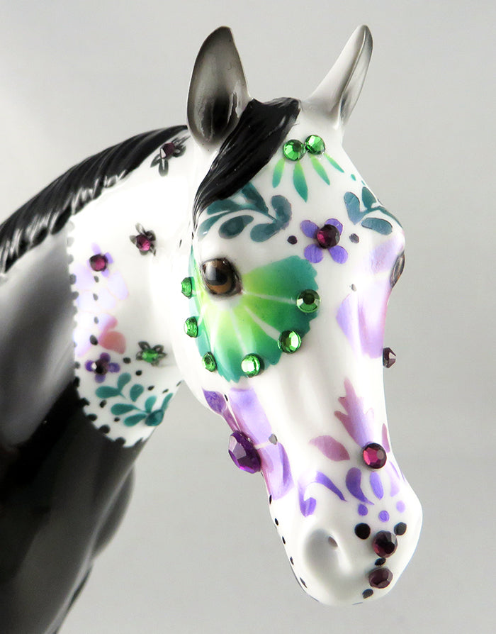 NOIR-OOAK BLACK SUGAR SKULL ISH MODEL HORSE DAWN QUICK  9/22