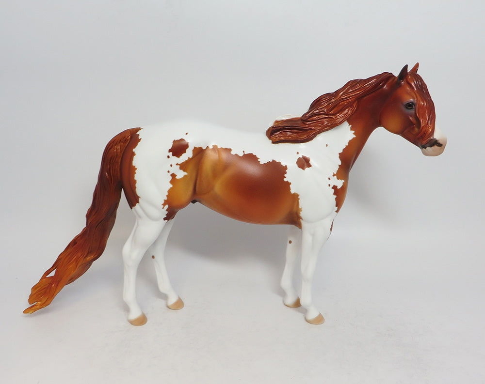 SIREWA - OOAK CHESTNUT PINTO ISH MODEL HORSE SHCF2018