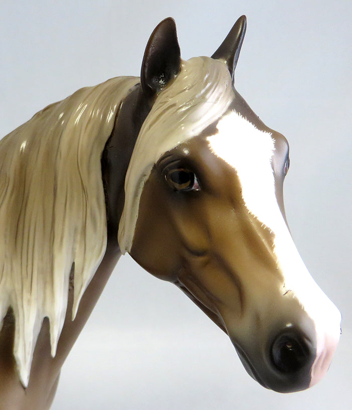 HOLDIN BACK-OOAK -DAPPLE SOOTY PALOMINO ISH MODE HORSE BY SHERYL LEISURE 9/23