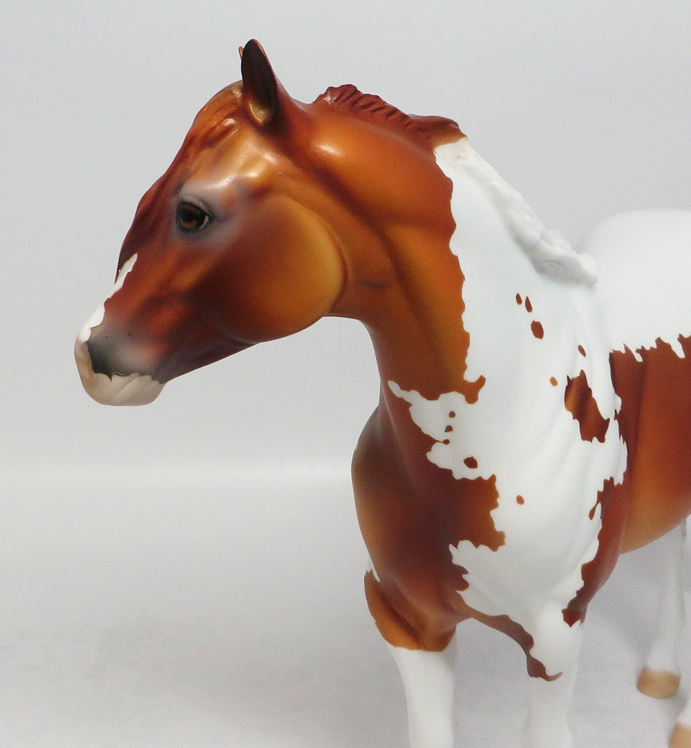 SIREWA - OOAK CHESTNUT PINTO ISH MODEL HORSE SHCF2018