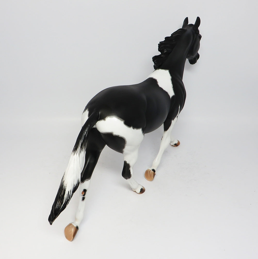 SHALOM-OOAK BLACK ETCHED PAINT PALOUSE MODEL HORSE BY ELAINE STONE 8/11/17