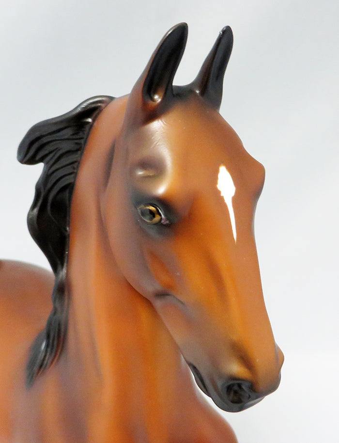 MISTER FANCY PANTZ-OOAK BAY SADDLEBRED MODEL HORSE 9/23