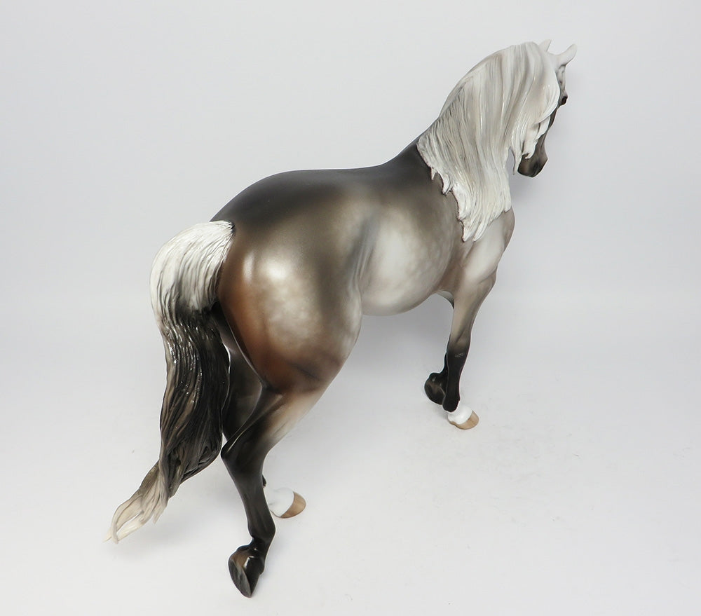 PEACE TALK-OOAK BAY GOING GREY STAR DAPPLE THOROUGHBRED MODEL HORSE BY SHERYL LEISURE 08/11/17