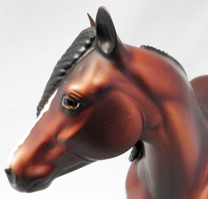 ROLL THE DICE-OOAK BLOOD BAY PAINT ISH MODEL HORSE BY DAWN QUICK 9/23