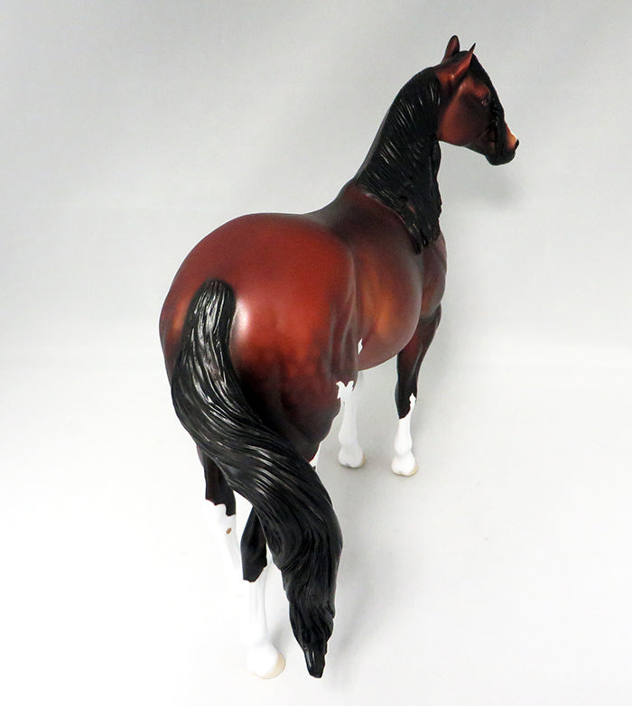 ROLL THE DICE-OOAK BLOOD BAY PAINT ISH MODEL HORSE BY DAWN QUICK 9/23