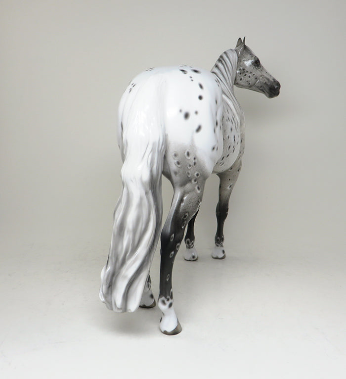 SALT AND PEPPA- OOAK APPALOOSA ISH MODEL HORSE BY SHERYL LEISURE 4/12