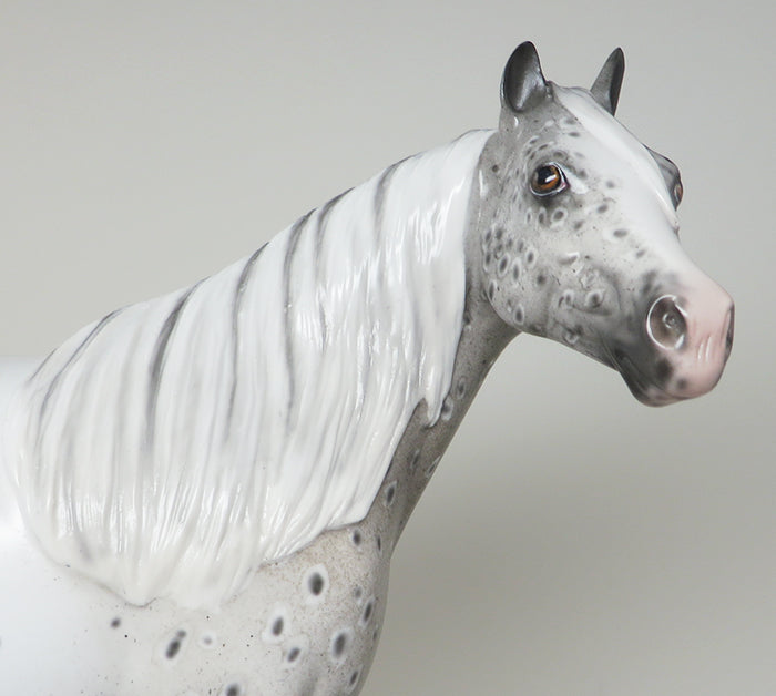 SALT AND PEPPA- OOAK APPALOOSA ISH MODEL HORSE BY SHERYL LEISURE 4/12