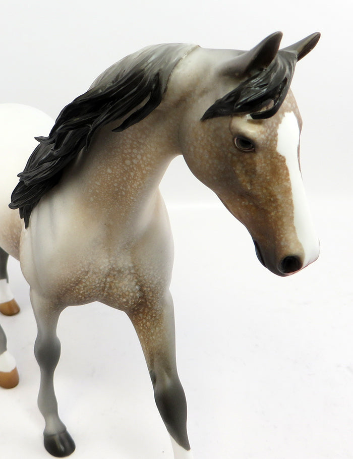 SOUTHERN MAGIC-OOAK BAY ROAN APPALOOSA PONY MODEL HORSE 2/24