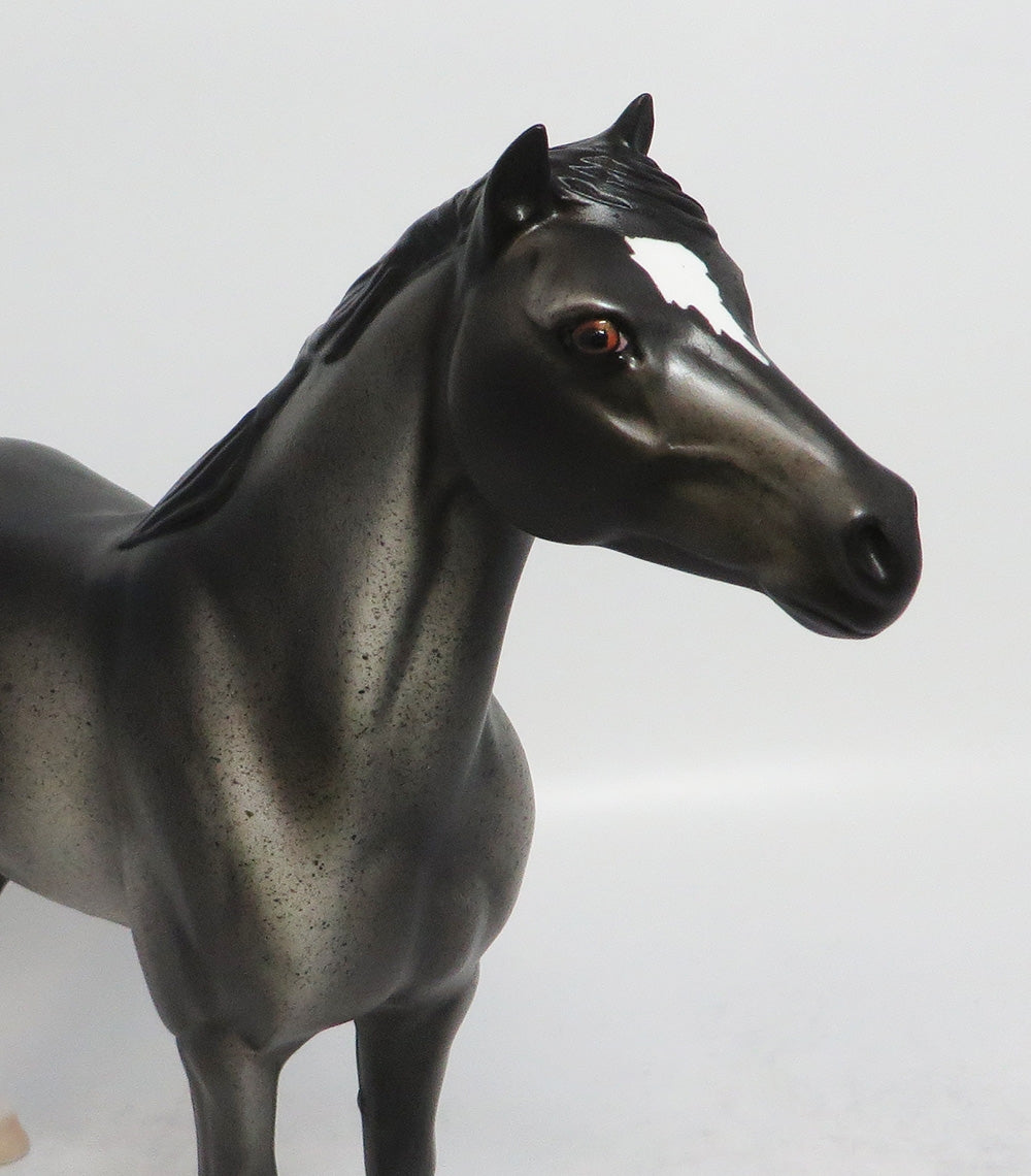 BLUE TWIST-OOAK BLUE ROAN SPANISH MUSTANG MODEL HORSE 3/21/18