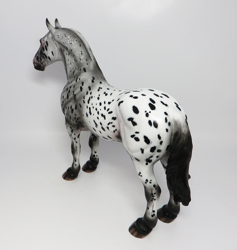 JAGGER-OOAK LOUD APPALOOSA STANDING DRAFTER MODEL HORSE 8/1/17