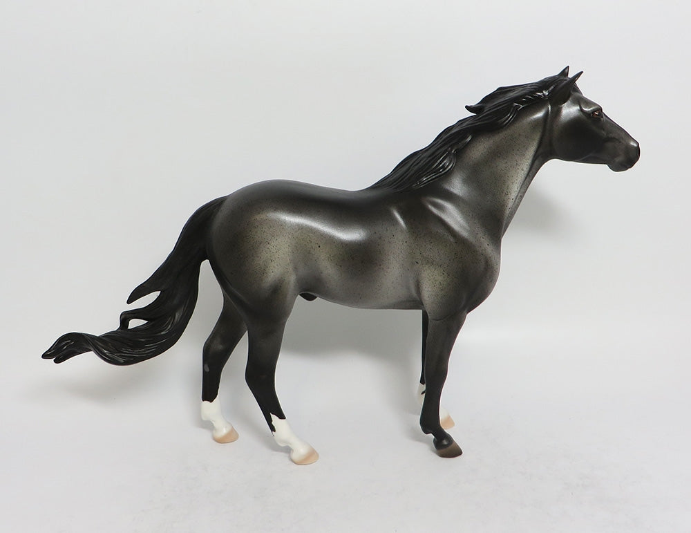 BLUE TWIST-OOAK BLUE ROAN SPANISH MUSTANG MODEL HORSE 3/21/18