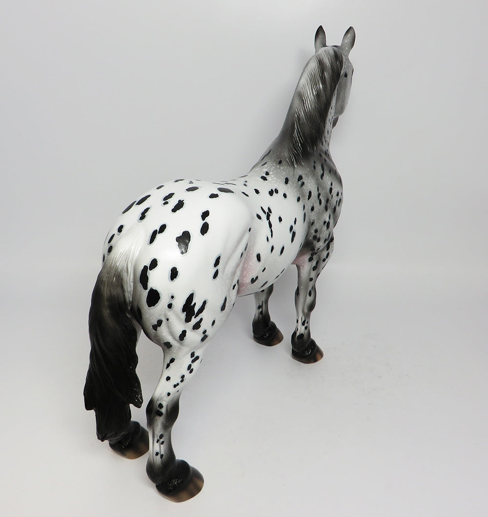 JAGGER-OOAK LOUD APPALOOSA STANDING DRAFTER MODEL HORSE 8/1/17