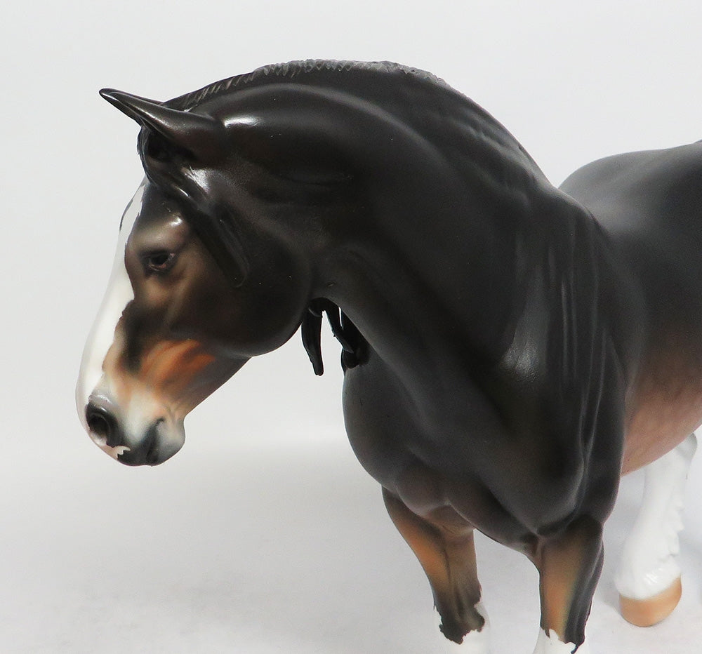THUNDER THIGHS~OOAK DAPPLE BAY HEAVY DRAFT MARE MODEL HORSE BY DAWN QUICK 3/22/18
