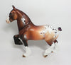 CLASSY CHASSIS-OOAK BAY APPALOOSA TROTTING DRAFTER MODEL HORSE MW HORSE FAIR 2018