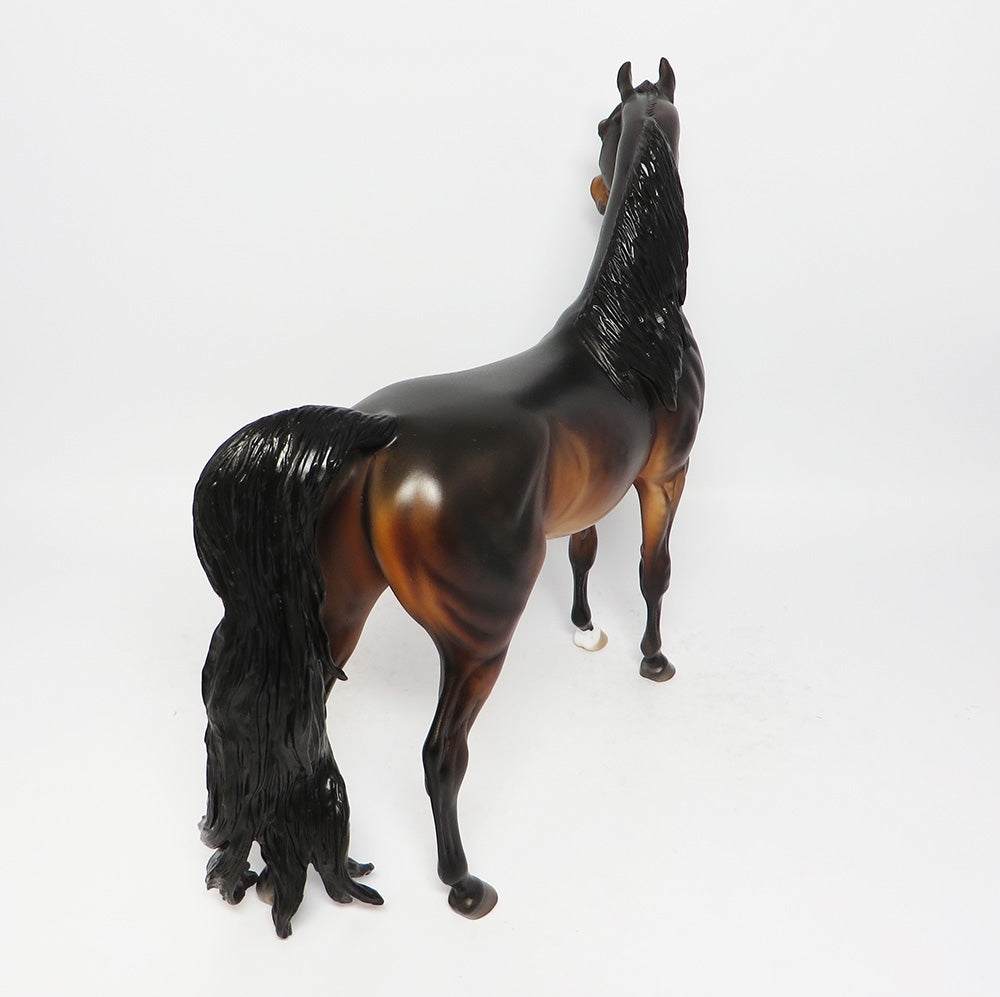 HAGGUS-OOAK DAPPLE SEAL BAY ARABIAN MODEL HORSE 8/18/17