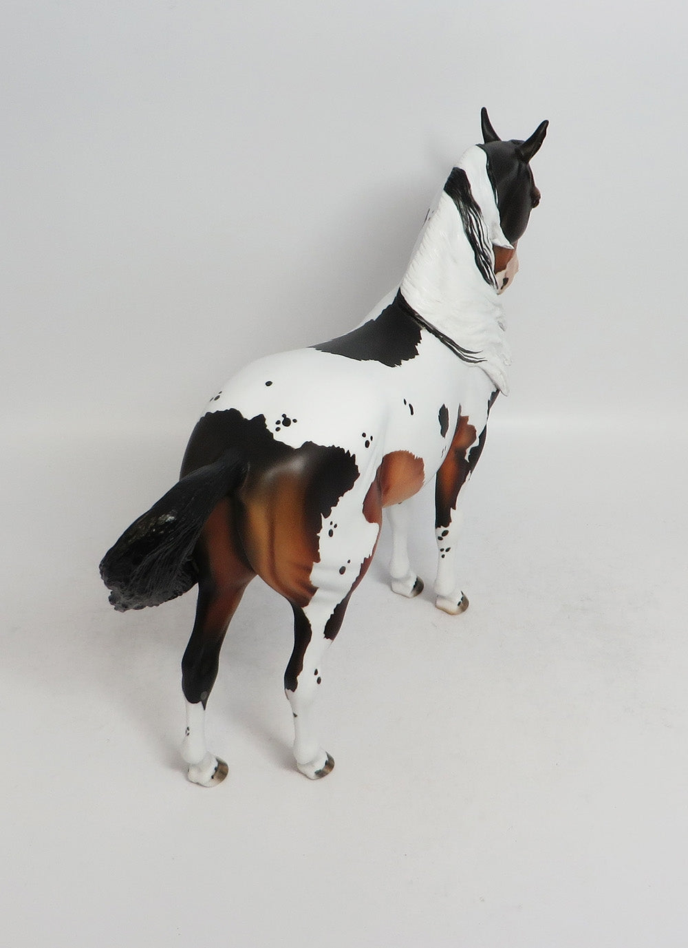 MAFIOSO-OOAK BAY PINTO ANDALUSIAN MODEL HORSE BY DAWN QUICK 3/29/18
