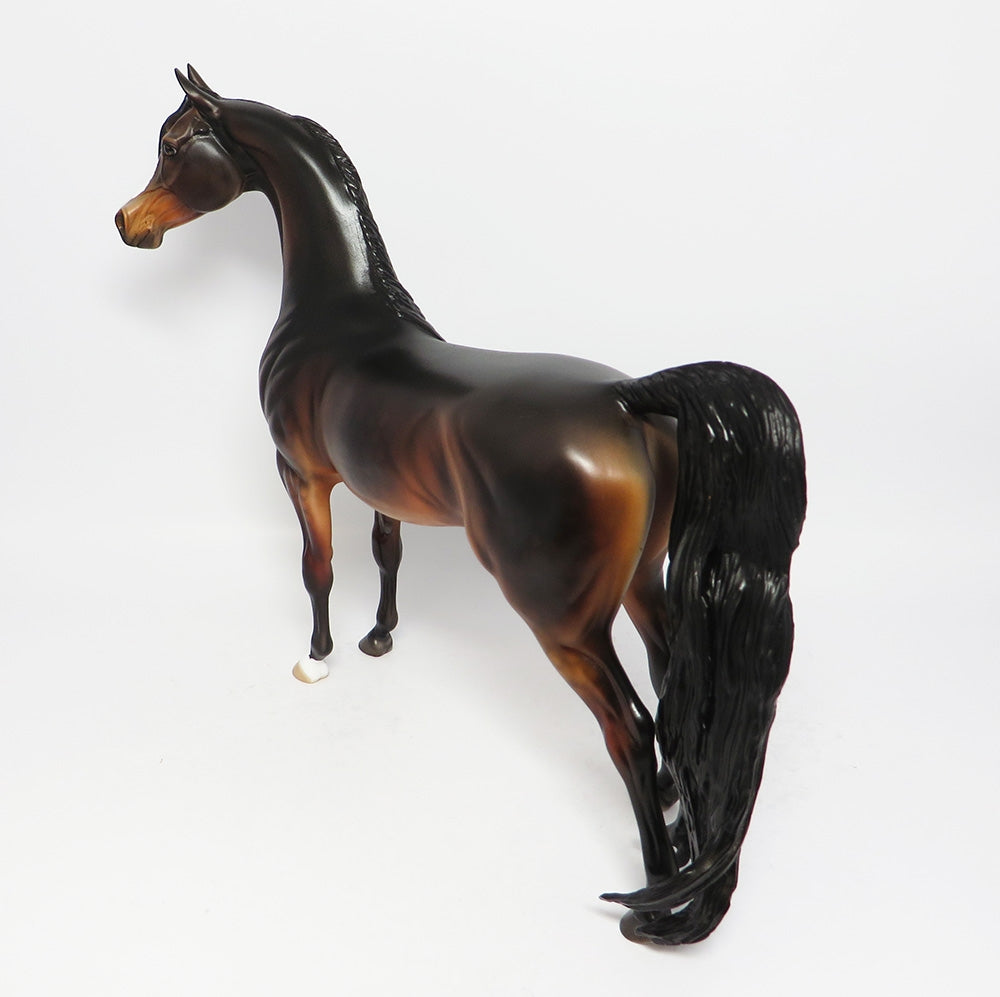 HAGGUS-OOAK DAPPLE SEAL BAY ARABIAN MODEL HORSE 8/18/17